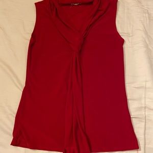 Office wear: Red Tank with front detail